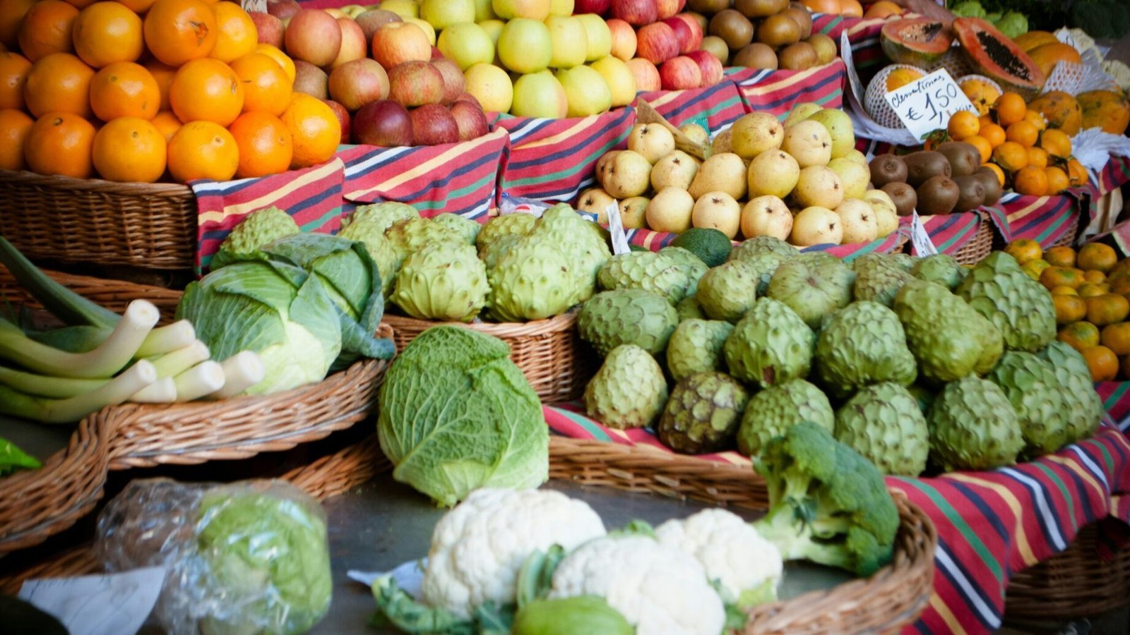 exemplo do grupo alimentar de frutas e vegetais
